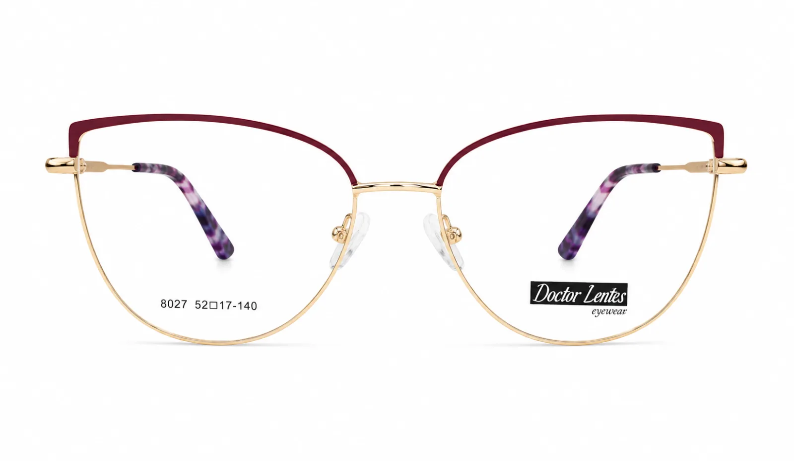 8027 - Metal Tendencia Doctor Lentes Dama Redondos